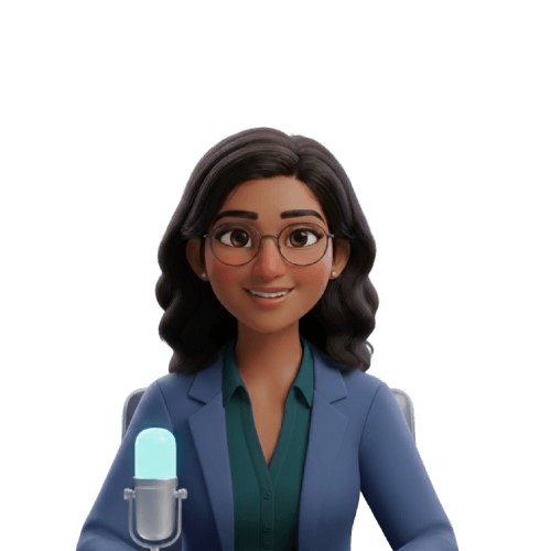 AI avatar illustration with glowing circuits